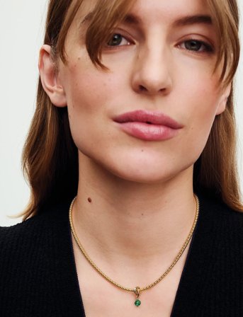 Pandora 14K Gold-Plated Dangle With Royal Green Crystal - Gold - ONE SIZE