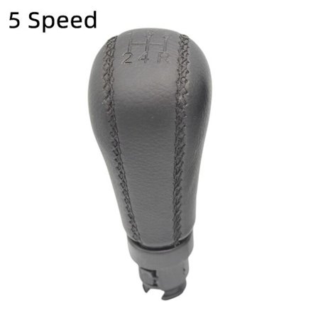Svart Läderboll för Växelspak Hand Hastighet Växelspaksknopp För Volvo S60 S80 V70 XC70 Pennspak Växelspak Penna Biltillbehör - 5 Växlar