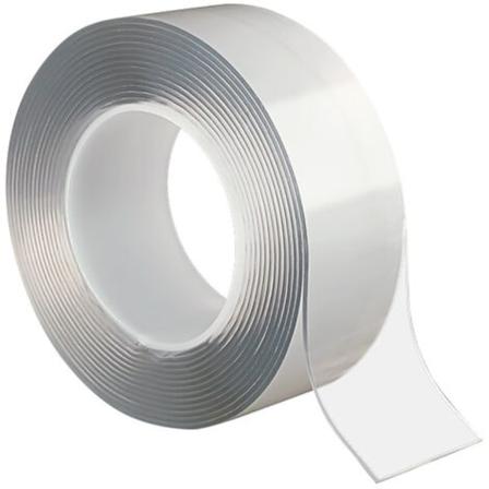 2 stk klar, ikke-merkende dobbeltsidig, avtagbar selvklebende tape for å feste gjenstander, husholdning (5m)