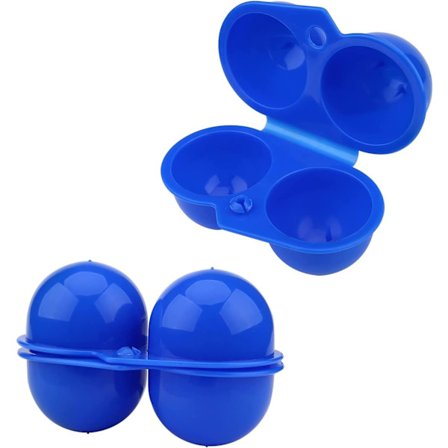 2-pak Bærbar Æggeholderboks, Plast Æggeholder Foldbar Bærbar Æggeboks Æggeopbevaringsboks til Udendørs Grill, Picnic, Fiskeri, Tilfældig Farve