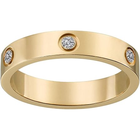 18K Guld Sølv Rosebelagt Kærlighedsring Kubisk Zirkonia Løfte Ring Bryllupsbånd Smykker Fødselsdagsgaver til Kvinder Teen Piger