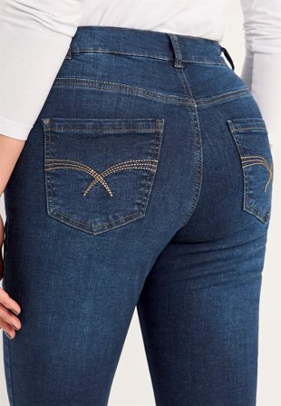 Cellbes of Sweden - Jeans med elastik i siderne Elsa i mørkeblå / denim til damer i størrelse 62L