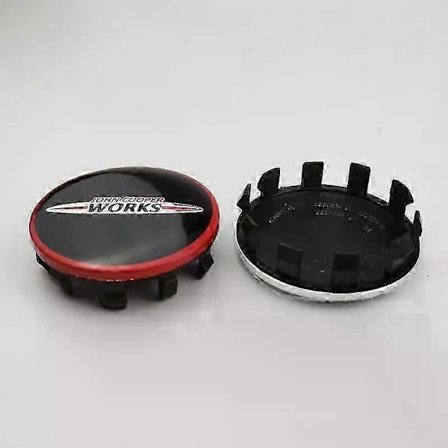 2025 4 kpl 56mm Musta Punainen Auton Pyörän Keskikuppi Logomerkit Pyörännavat Merkkitarvikkeet Sopii Mini Cooper S Works Jcw Auton Muotoiluun (BT)