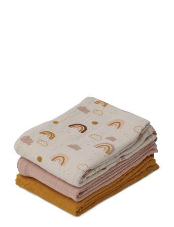 Line Muslin Cloth - 3 Pack Baby & Maternity Baby Sleep Muslins Muslin Cloths Monivärinen/Kuvioitu Liewood