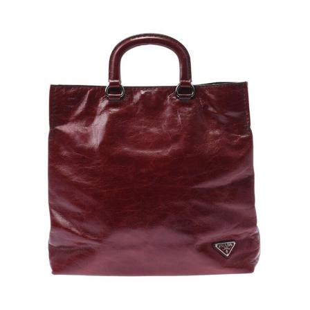 Prada Vintage, Pre-owned Handbag Rood, Dames, Maat:ONE Size,leer