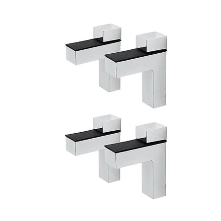 4 stk Solid Metal Justerbar Træ/glas Hyldebeslag Vægbeslag, Bright Silver