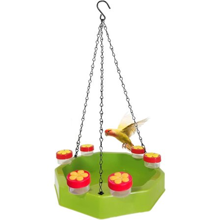 Med 6 fugledrikkere, hengende fugledam, hagetilbehør, hengende fugledam, utendørs fugledam, villfugldam, utendørs hengende fuglemater