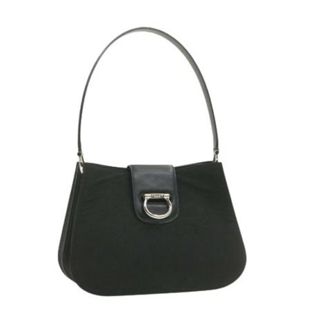 Celine Vintage, Pre-owned Nylon Shoulder Bag Zwart, Dames, Maat:ONE Size