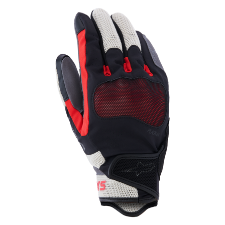 Guanti Moto Alpinestars Mogress Airflow Nero/Rosso Fiamma/Ecru XL