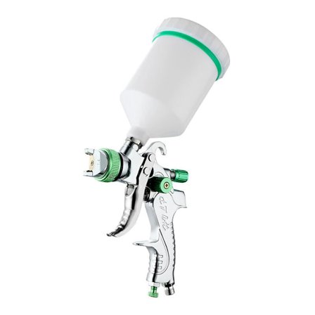 Professionell högtrycksspruta kit luft spruta pistol pneumatisk gravitationsfärgspruta Hvlp 600cc 1.4mm grön