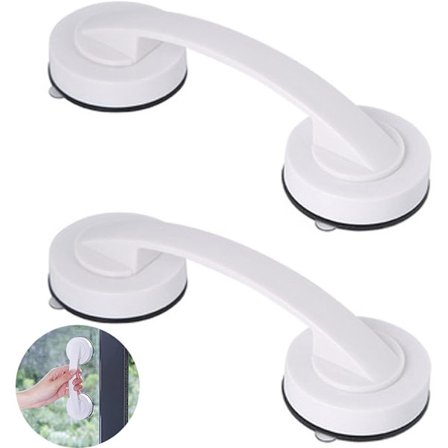 2 stk. Super stærke sugekophåndtag, bærbart sugekopdørhåndtag, store glasdørs- og vinduesgreb, egnet til badeværelse og skab,