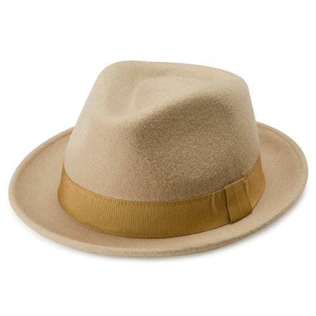 Tomasso Lys Beige Moda Trilby til mænd - Trilby hat