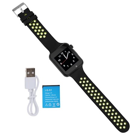 C5 Bluetooth Smartwatch Bärbar Telefonklocka Sport Steg Räkna Pedometer Pekskärm SIM-kort TypGrön