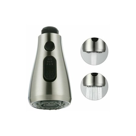 Uttrekkbar dusjhode for kjøkkenkran, blandebatteri, pro dusjhode med 2 typer stråler, børstet