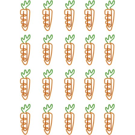 20 STK Søde Frugt Gulerod Tegneserie Radise Noteklips Søde Papirclips Kontorartikler Skole Nyttig, Gulerod