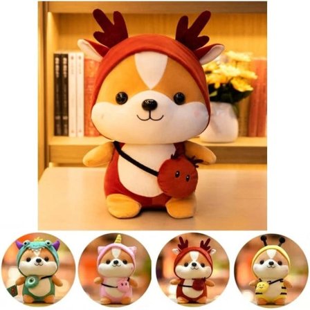 IC 10 tommer plys dinosaurie dukkelegetøj (rød elg)