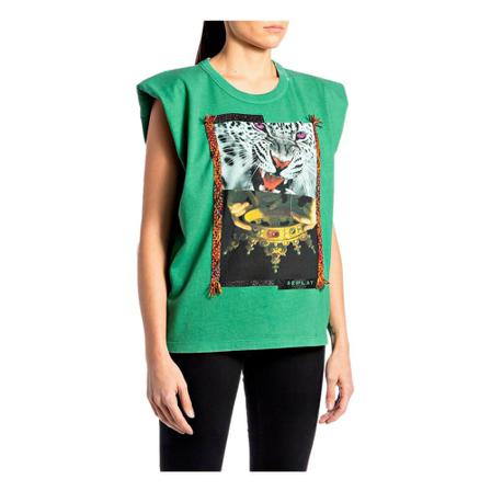 Replay, T-Shirts Groen, Dames, Maat:S
