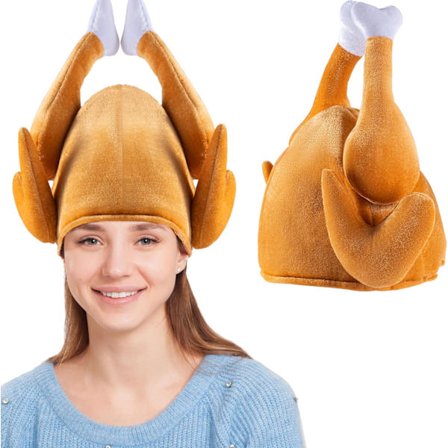 2 stk Thanksgiving Stekt Tyrkisk Hatt, Halloween Nyhet Hatt for Barn Kvinner & Menn, Thanksgiving Party Favor Forbruksvarer, Thanksgiving Kostyme