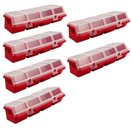 6 kpl ruuvien järjestelylaatikot kansilla, pinottava muovinen laatikko rautakauppatarvikkeiden järjestämiseen autotalliin, nauloille ja työkaluille