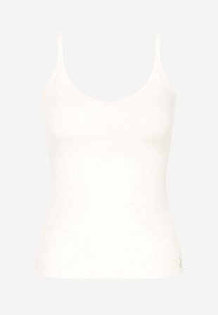 Sloggi - Sömlöst linne med reglerbara axelband ZERO Feel 2.0 Spaghetti top - vit - för damer - XXL (52/54) - Cellbes