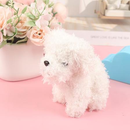 12 Cm Simulering Hundpudel Plyschleksaker Djursuffad Docknyckel Ch