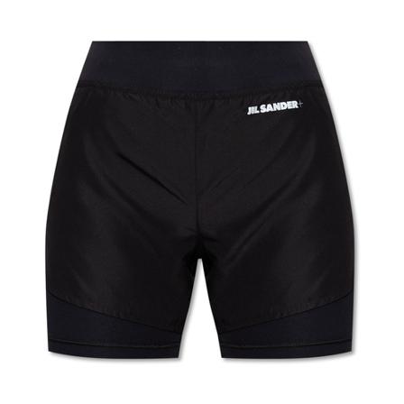 Jil Sander Training shorts with logo Sort, Dame