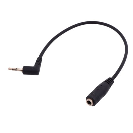 2,5 mm uros - 3,5 mm naaras Aux Jack Audio stereokaapelin audioliitinsovitin