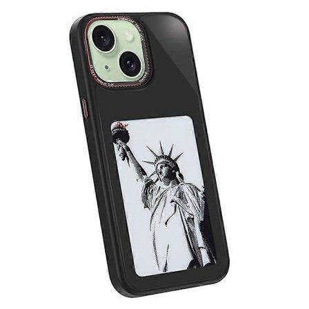 Kompatibelt Cover til iPhone 13 PC+TPU 3-Farvet E Ink Cover DIY Telefoncover Vis Billeder
