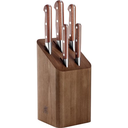 Zwilling Pro Earth Day knive og knivblok - Brun/sølv | KitchenOne