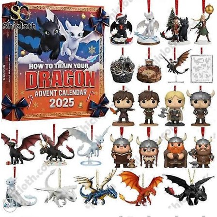 Bedste Sådan Træner Du Din Drage Julekalender Blind Box, Juletræspynt, Akrylvedhæng