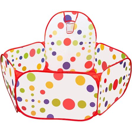 Bollhav med miniliv och förvaringsväska, Φ1,2 m Pop Up Hexagon Polka Dot Barnpooltält