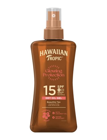 Hawaiian Tropic Glowing Protection Dry Oil Spray Spf15 200 Ml - Nude - 200 ml