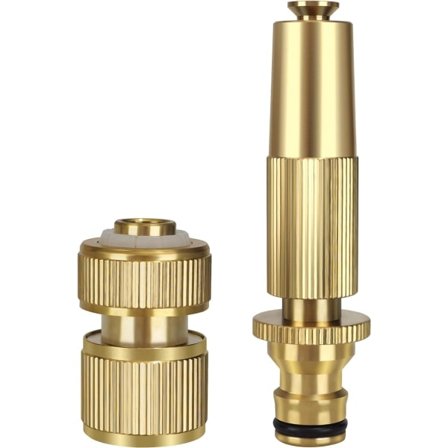 Hageslangemunnstykker med slangekobling, sett