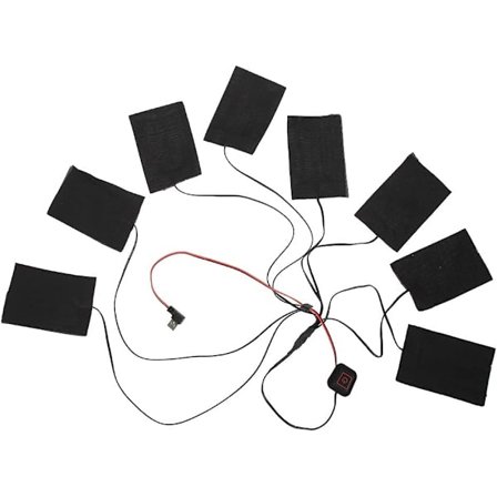 Vintervärmare Metallfiberväst USB Värmeplattor Elektrisk Värme