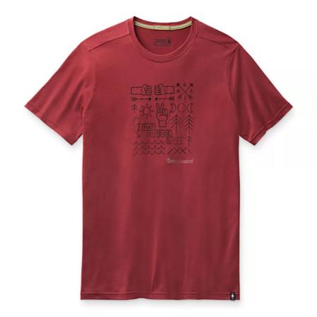 Smartwool Men's Merino Sport 150 Park Vibes Graphic Tee Men short-sleeved sweaters Red S