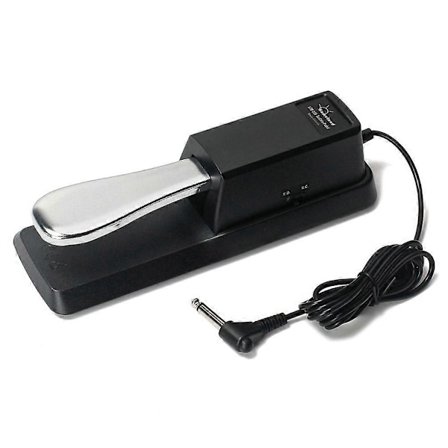 Højkvalitets klaver keyboard sustain pedal med skridsikker gummibund til MIDI keyboard, med 1/4inc
