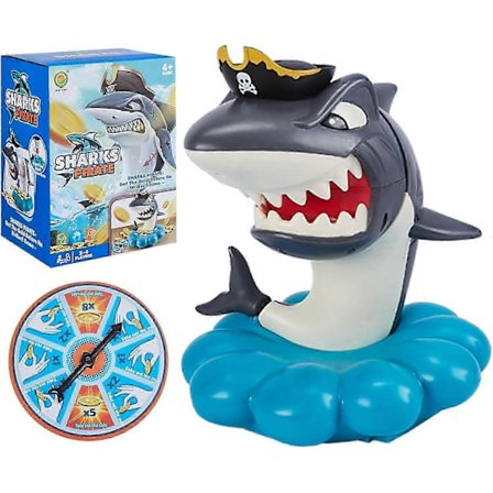 Pop Up Pirate -peli, simulaatio Pop Up Pirate -operaatiopeli, söpö haipeli, paristokäyttöinen ABS-hai-lelu, interaktiivinen Pop Up Pirate 