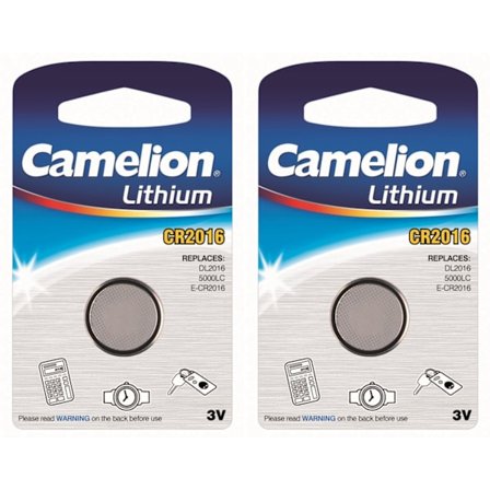 2-pack Batteri CR2016 Knappcell 3V Litium Batteri