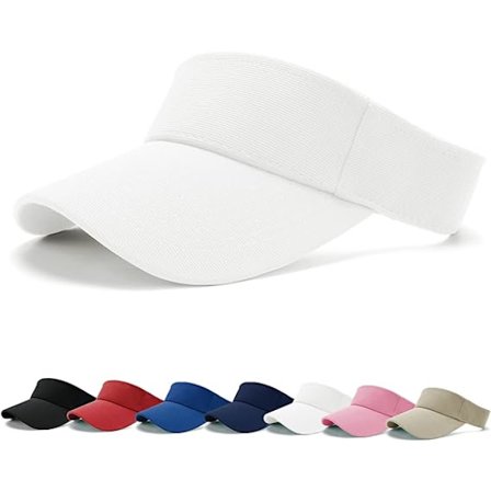 Solskjerm Caps - Kvinners Hestehale Baseball Caps, Sport Utendørs Enkle Visor Caps, Justerbare Twill Golf Tennis Visor Hatter for Menn