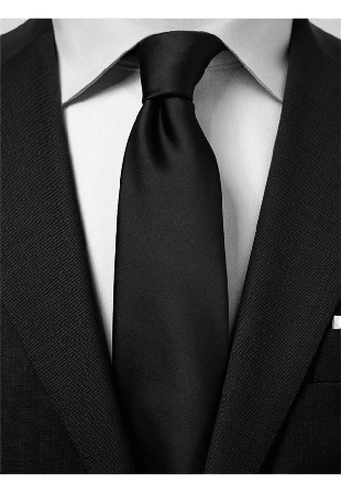 John Henric Tie Plain Accessoarer Herr Svart 8