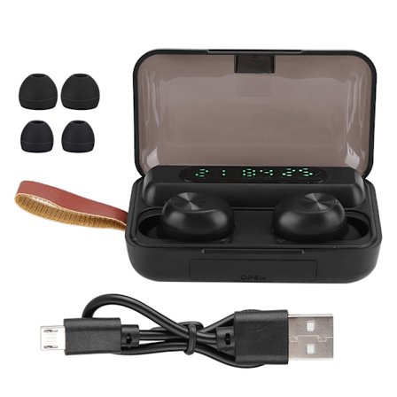 F9-12 ABS Dubbla Öron Elektrisk Kvantitetsdisplay Trådlös Bluetooth Hörlurar Touching In-Ear Hörlurar