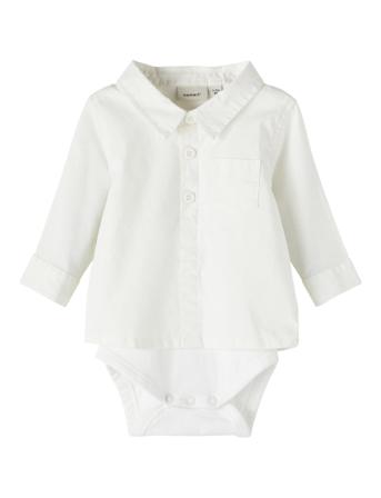 Nbmroah Ls Shirt Body Bodies Long-sleeved Hvid Name It