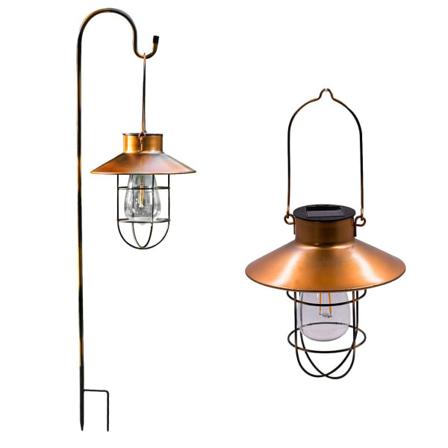 2 Pack Hängande Solar Lights Med Shepherd Hook Metal Vattentät