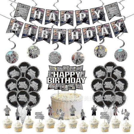 Gta Grand Theft Auto Spil Tema Fest Dekoration Bogstav Banner Kage Flag Ballon Spiral Arrangement