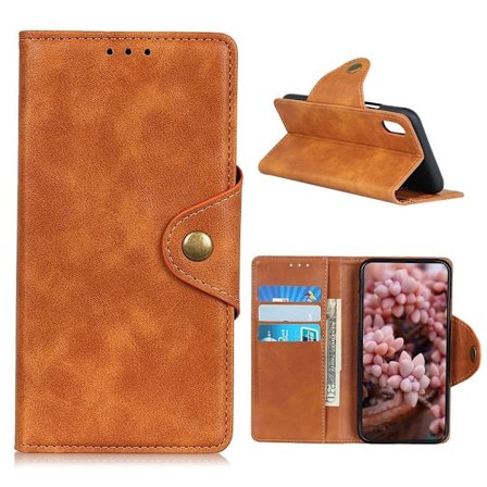 Alpha läder Samsung Galaxy A01 fodral - Brun