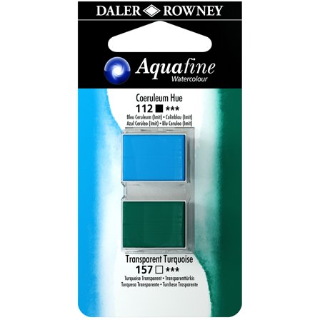 Aquafine Akvarellfärg ½ - kopp Duo Coeruleum Hue/Transparent Turquo
