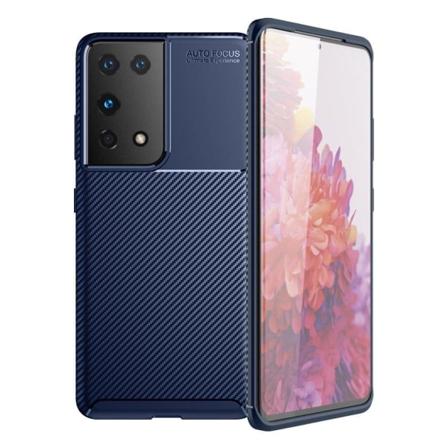 Carbon Shield Samsung Galaxy S21 Ultra etui - blå Blue