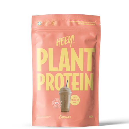 Heey! Vegansk Protein Chokolade 500 g - Bodyman.dk
