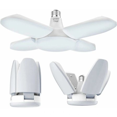 LED garagebelysning, 60W E27 6500K 6000Lm verkstadslampa, LED taklampa för garage, lager, verkstad, källare, gym, kök (1 st)