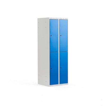 2 door locker CLASSIC, 2 modules, 1740x600x550 mm, blue